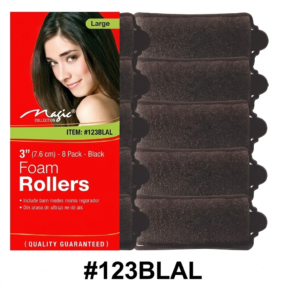 A centered, high-resolution product photograph of Magic Collection foam hair rollers on a pure white background