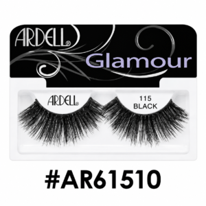 Ardell Glamour 115 Black false eyelashes (#AR61510) packaging on a pure white background