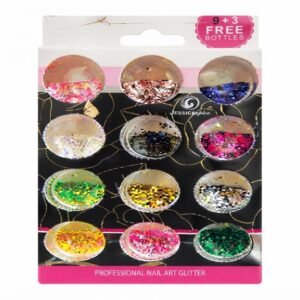 Nail Art Square Style Glitter Set with 6 Vibrant Colours #NA4