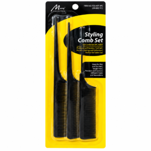 Murry Collection Tail Comb Set 3 PC Black #TC3BLK