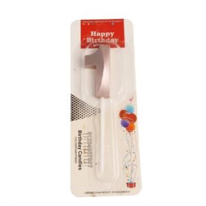 1 Birthday Candle Rose Gold and Silver – #YEAR1
