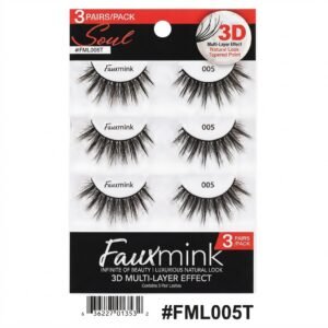 Response Soul Faux Mink Lashes - #FML005T 3 Pairs Pack - 3D Multi-Layered Lashes