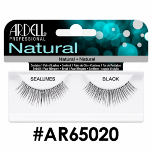 Ardell Natural Sealumes Black false eyelashes (#AR65020) packaging on a pure white background