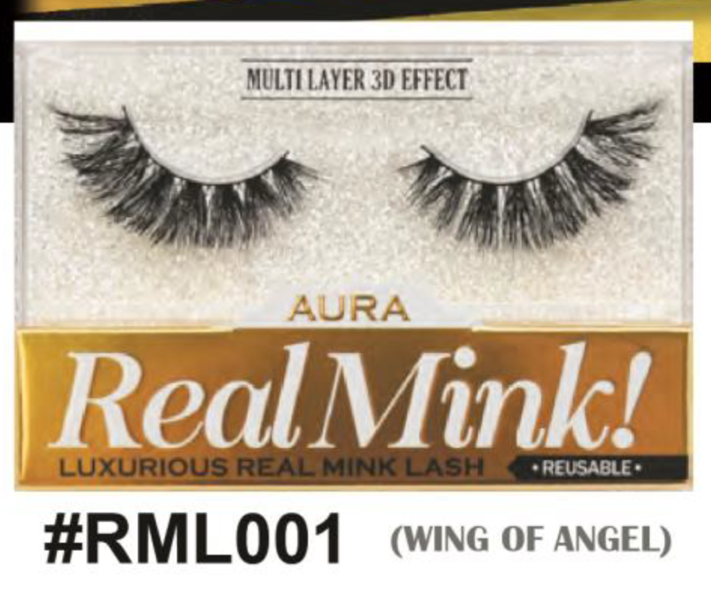 Aura Real Mink Lashes - #RML001 (Wing of Angel) Luxurious Real Mink Lash