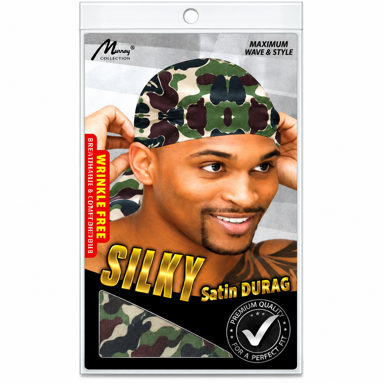 Murray Collection Silky Satin Military Camouflage Durag M4811MIL