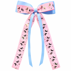Jojo Pink Blue Unicorn Medium Tail Hair Bow Clip JOJO16