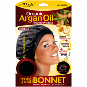 Organic Argan Oil Treated Bonnet - Extra Large - Wide Band - #3004BLA & #3004AST