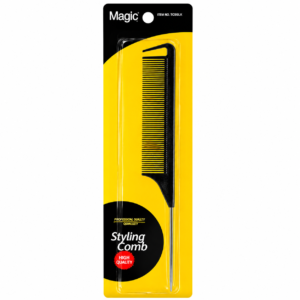 Magic Styling Brush with Bone Tail Comb - Black (#TC9BLK) High-Quality Professional Teasing Brush