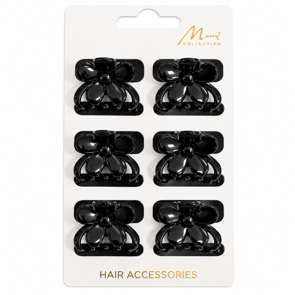 Small Hair Clip Black Colour 6pc #FC903