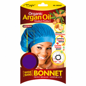 Organic Argan Oil Wide Band Bonnet Black & Assorted #3003BLA & #3003AST