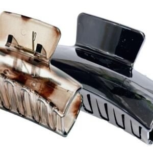Classic Hair Claw Clamp, Black & Brown Translucent, #CL912