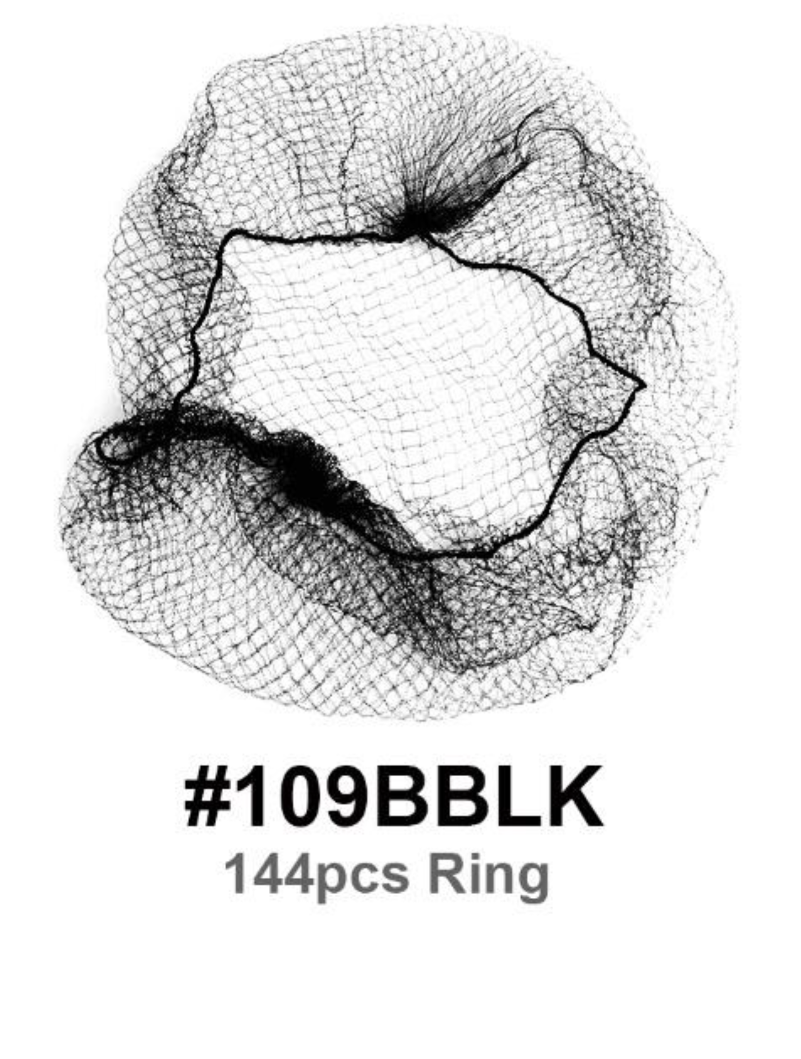 Hair Nets - 144pcs Ring Finest Hair Net - Black, Brown, and Blonde - #109BBLK, #109BRO, #109BLO - Image 2