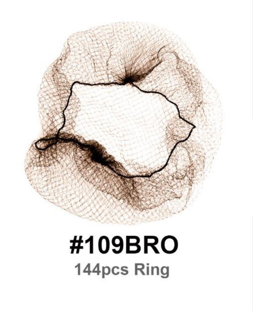 Hair Nets - 144pcs Ring Finest Hair Net - Black, Brown, and Blonde - #109BBLK, #109BRO, #109BLO