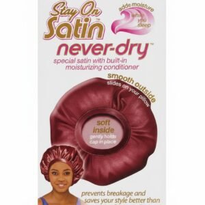 Burgundy Stay On Satin Never-Dry Extra Large Satin Edge Bonnet #96382