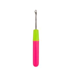 Generic, Interlocking Needle for Hair Weaving, #SKILL, Yellow/Pink