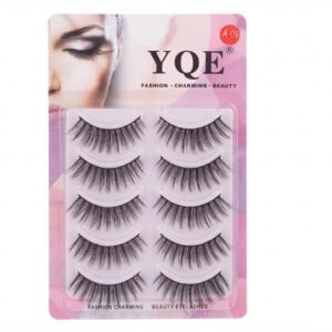 YQE 5 Pairs 3D Wispy False Eyelashes (#A09) Lightweight, Eye Lashes Pack