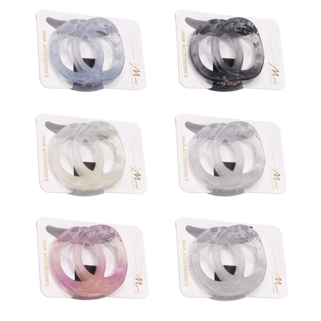 Jaw Clip Mix Colour Medium 6piece #CL907
