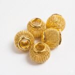 Gold Mesh Hair Rings & Beads Collection – Premium Metallic Hair Braiding Accessories #6061GOL