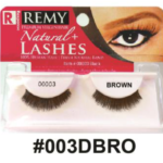 Remy Natural+ Lashes - #003DBRO Brown Elegant Virgin Hair Lashes for a Natural & Bold Look