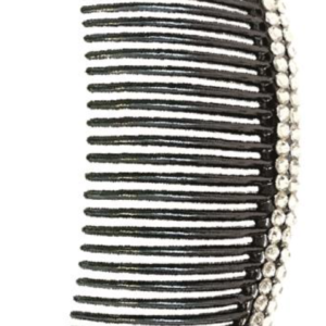 Rhinestone Embellished Side Comb, Black, #Z3035