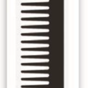 Stella, 6" Fluff Styling Tapered Comb, #2436, Black