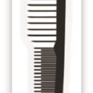 Stella, 7" Grade Comb with Sectioning Teeth, #2435, Black