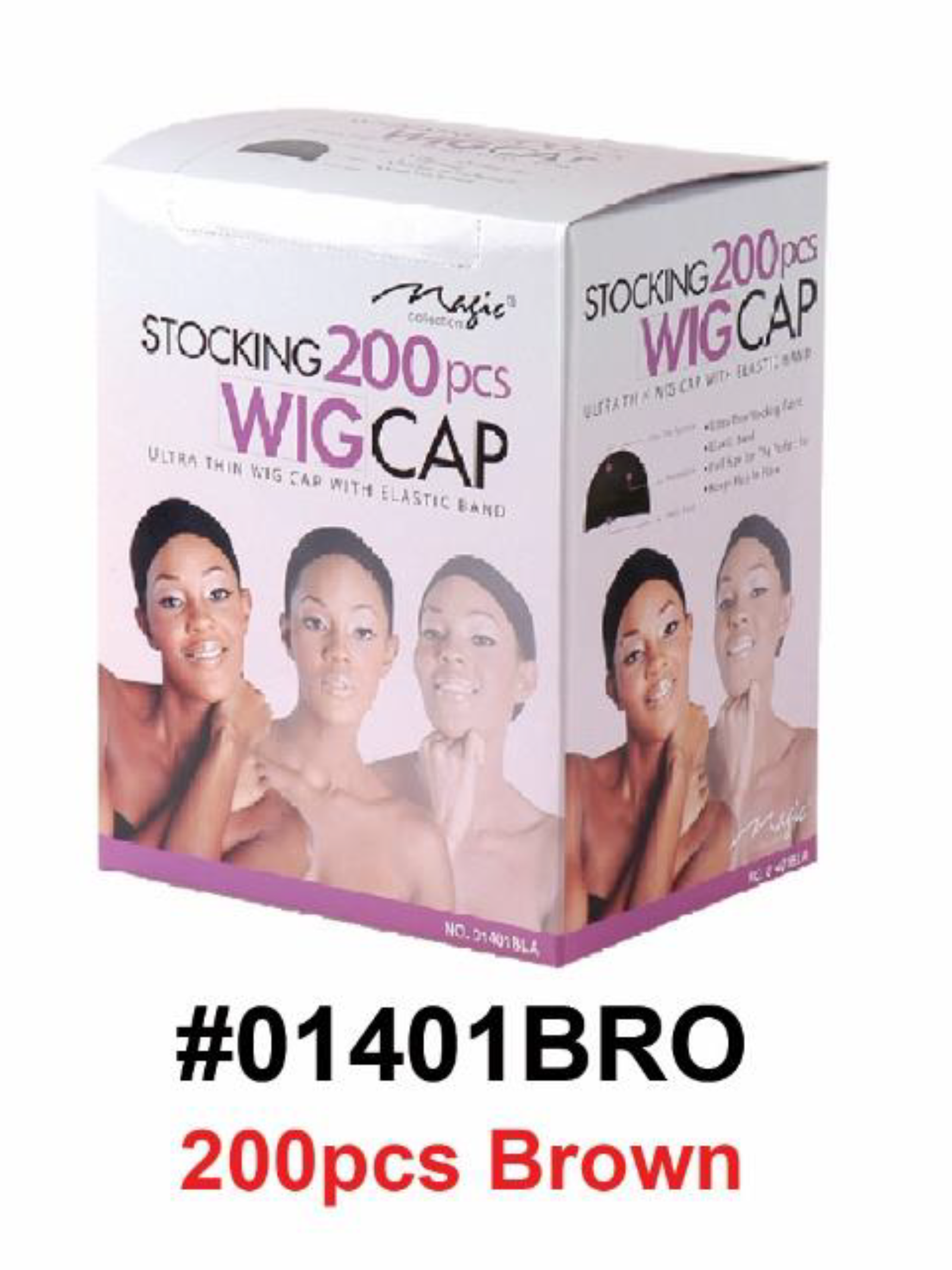 Stocking Wig Cap - 200 Pcs - Black, Blonde & Brown (#01401BLA, #01401BLO, #01401BRO) - Image 3