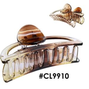 Transparent Amber Hair Claw Clamp, #CL9910