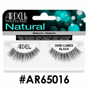 Ardell Natural Demi Lumes Black false eyelashes (#AR65016) packaging on a pure white background
