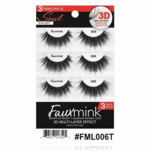 Response Soul Faux Mink Lashes - #FML006T 3 Pairs Pack - 3D Multi-Layered Lashes