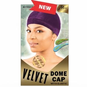 Velvet Dome Cap With Elastic - Soft Velvet, Tight Band - #M2290BLK & #M2290AST