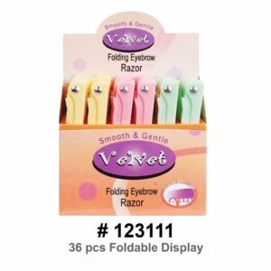 Velvet Folding Eyebrow Razor, 36 pcs Foldable Display, #123111