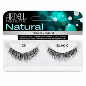 Ardell Natural Professional 126 Black false eyelashes packaging on a pure white background