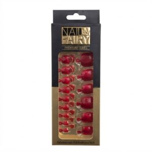 Nail Fairy Premium Series Toe Red 12 Nails #TOE1