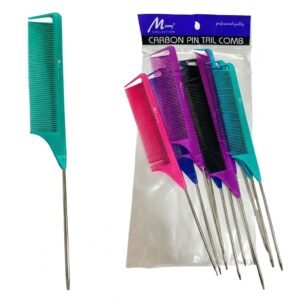 Loose Wide Teeth Pin Tail Comb Assorted in vibrant colours