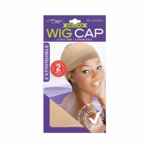 Stockin Deluxe ultra thin expandable blond wig cap 2 piece pack