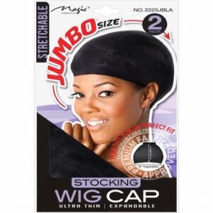 Magic Stockin Wig Cap in Black Jumbo for comfortable wig application