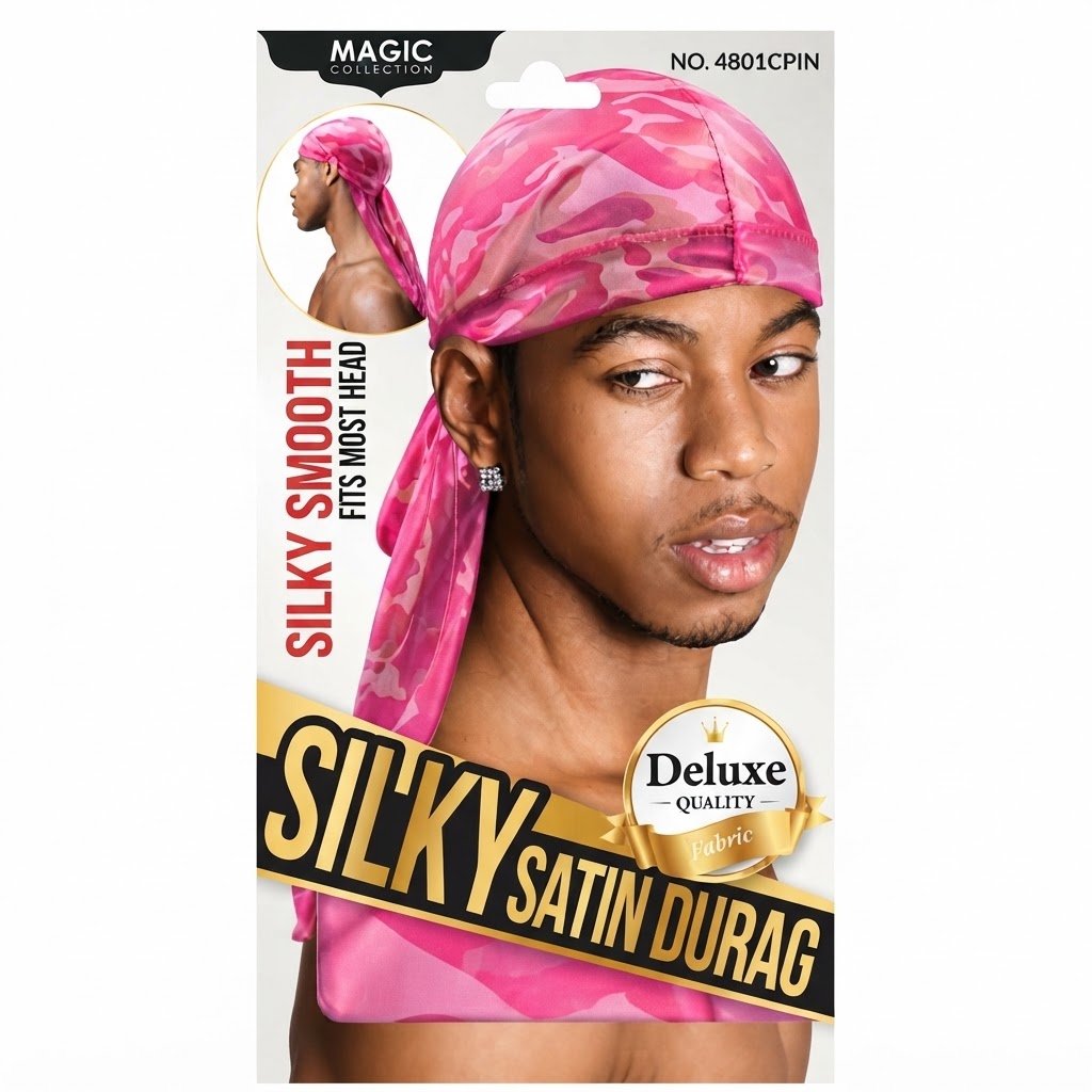 Silky Satin Durag COCMO PINK #4801CPIN
