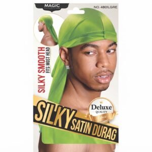 SILKY SATIN DURAG L GREEN - stylish hair accessory for men