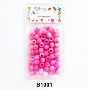 Round beads in pink fade colour for hair styling