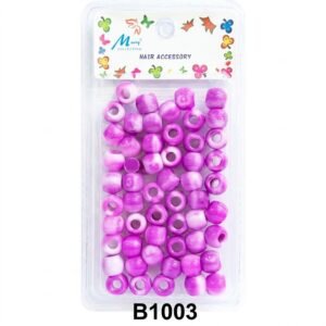 Round beads in purple fade colour for hair styling and accessories