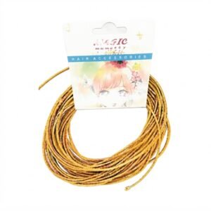 Gold brading cord for hair styling and accessories