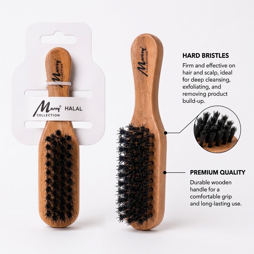 Murry Collection Hard Wave Boar Flat Brush #CB003H