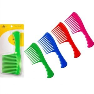 Jumbo Rake Comb AST in assorted colours for hair styling and detangling