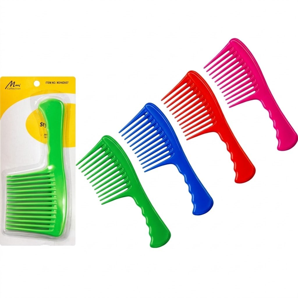 Jumbo Wide Tooth Rake Comb 1 Piece Assorted Colours #M2442AST
