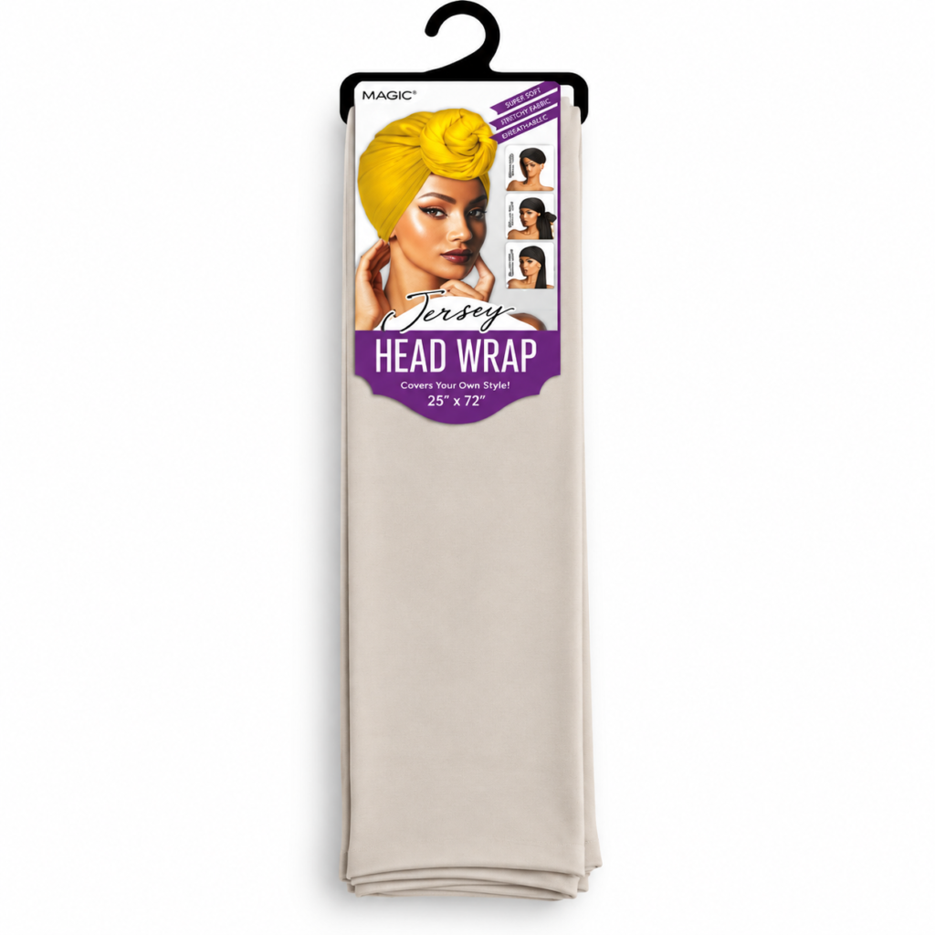 Magic Collection Jersey Stretch Head Wrap Beige #SCA46BEI