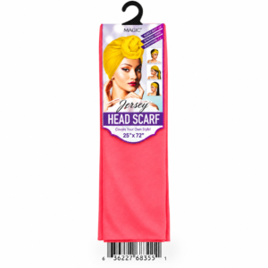 Pink stretch jersey head scarf for everyday hair styling and head covering