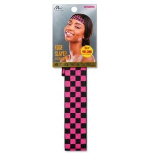 Murry Collection Edge Slayer elastic edge band in black and pink checker pattern with Velcro fastening