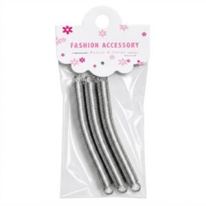 Fashion Hair Braid Spring Rings Silver #MC48S