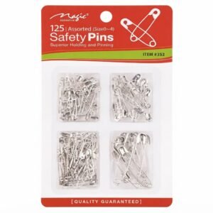 Magic Collection, Assorted Safety Pins 125-Pack (Sizes 0-4), #352